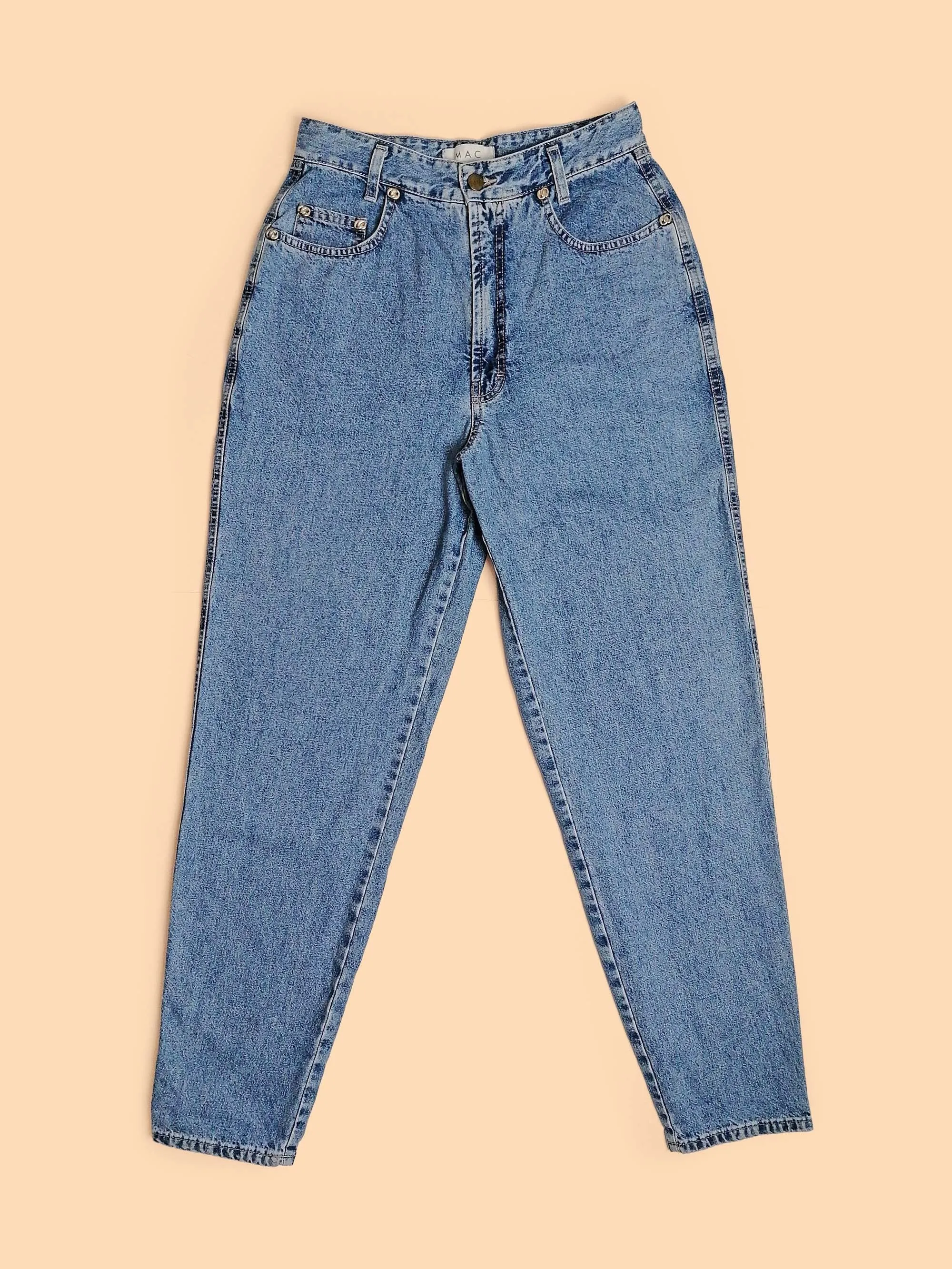 90's MAC High Waist Jeans Tapered Leg - size M-L ( 28" waist)