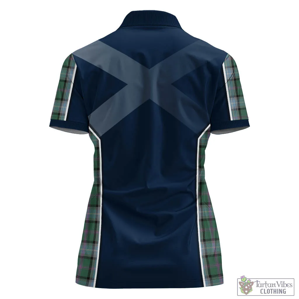 Alexander of Menstry Hunting Tartan Women's Polo Shirt with Family Crest and Lion Rampant Vibes Sport Style