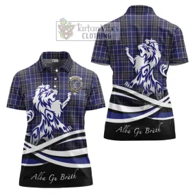 Alexander of Menstry Tartan Women's Polo Shirt with Alba Gu Brath Regal Lion Emblem