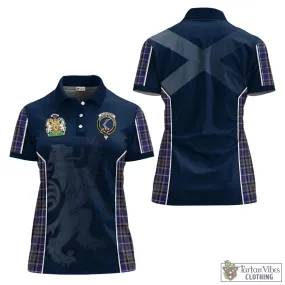 Alexander of Menstry Tartan Women's Polo Shirt with Family Crest and Lion Rampant Vibes Sport Style