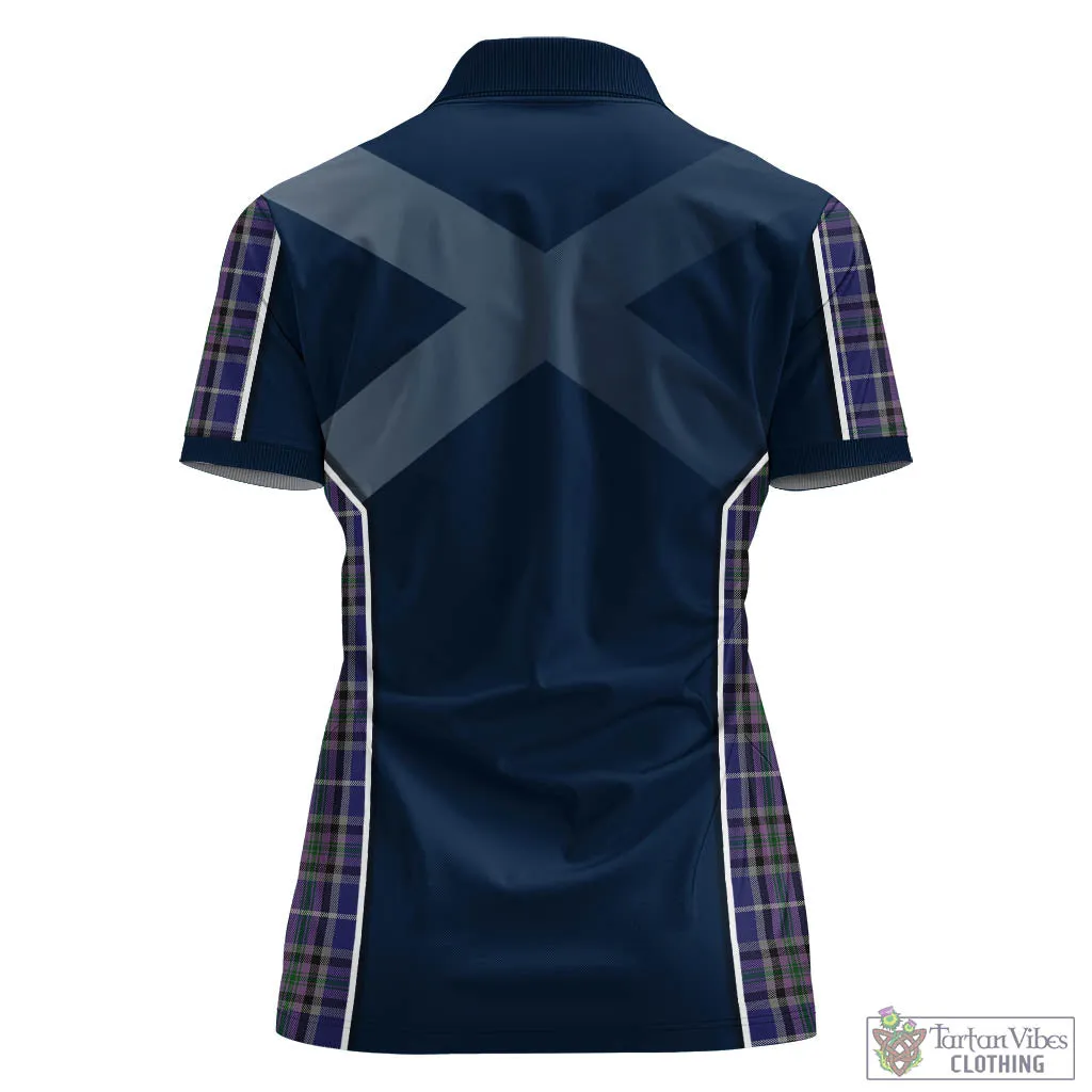 Alexander of Menstry Tartan Women's Polo Shirt with Family Crest and Lion Rampant Vibes Sport Style