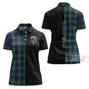 Alexander Tartan Women's Polo Shirt with Family Crest and Half Of Me Style