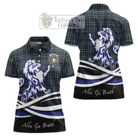 Allardice Tartan Women's Polo Shirt with Alba Gu Brath Regal Lion Emblem