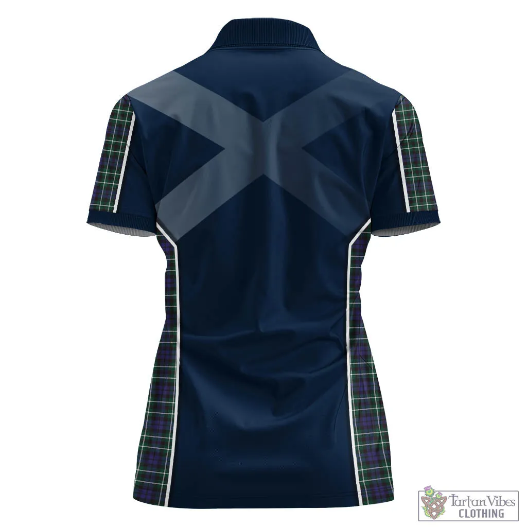 Allardice Tartan Women's Polo Shirt with Family Crest and Lion Rampant Vibes Sport Style