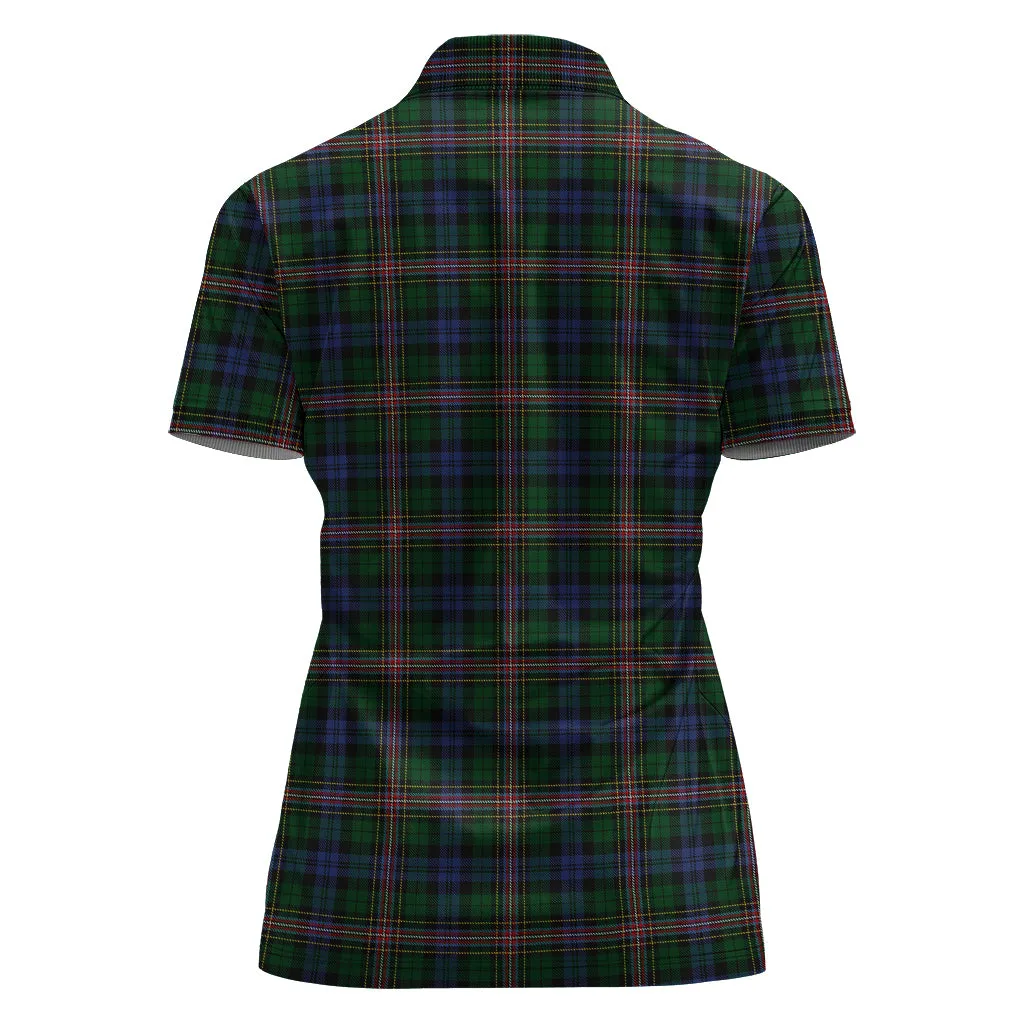 Allison Tartan Polo Shirt with Family Crest For Women