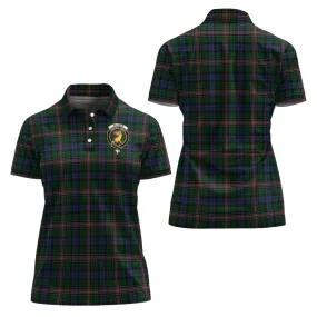 Allison Tartan Polo Shirt with Family Crest For Women