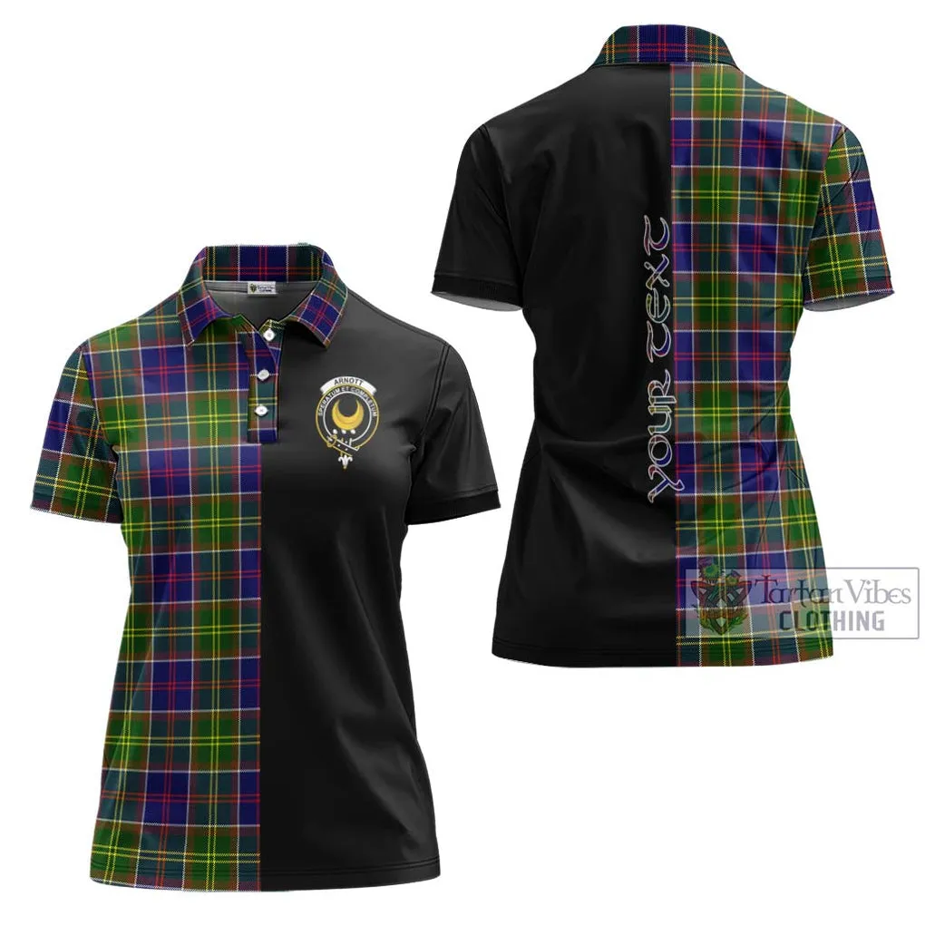 Arnott Tartan Women's Polo Shirt with Family Crest and Half Of Me Style