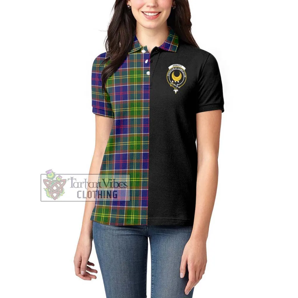 Arnott Tartan Women's Polo Shirt with Family Crest and Half Of Me Style