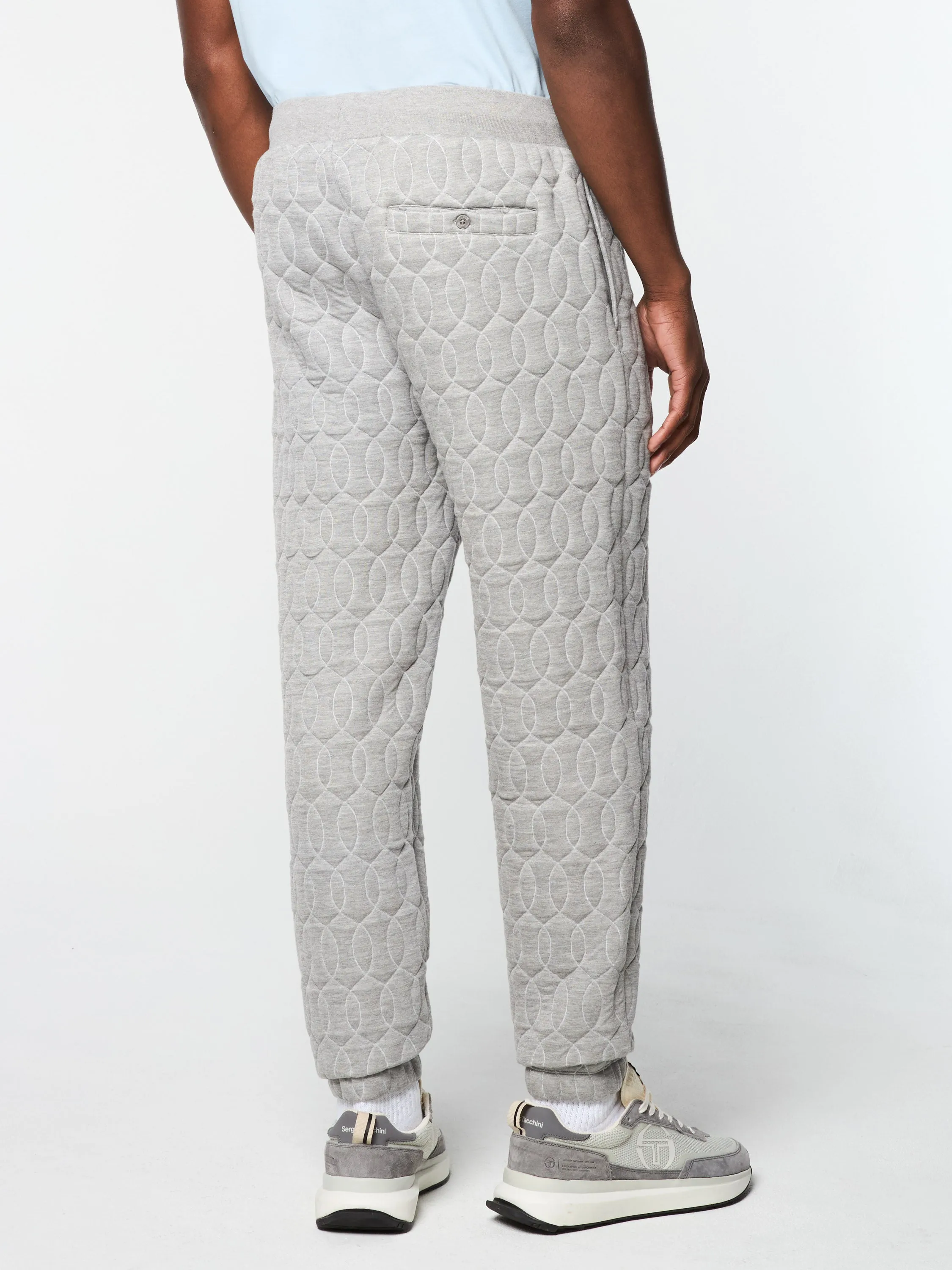 Aversa Quilted Sweatpant- Light Heather Grey