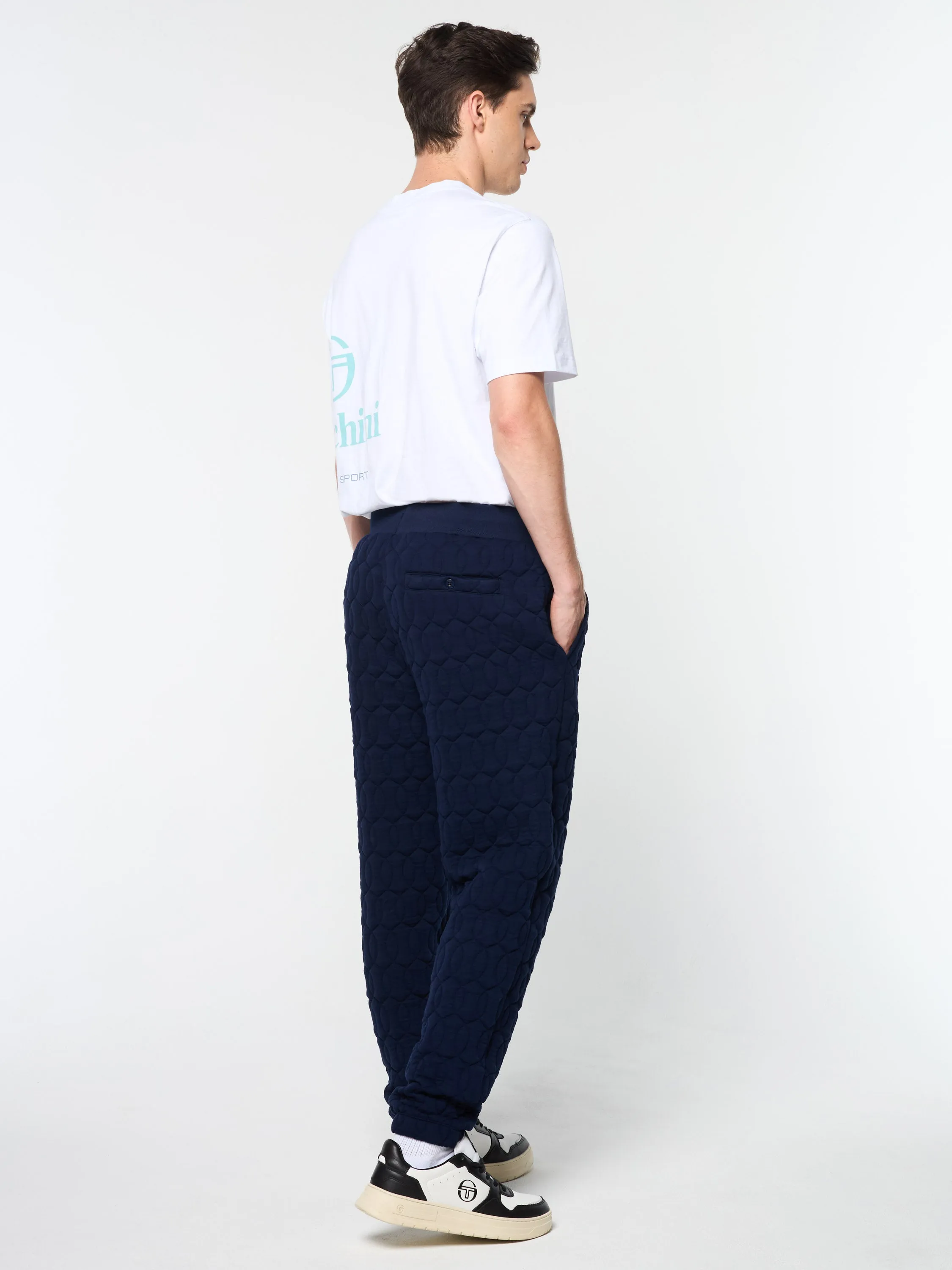 Aversa Quilted Sweatpant- Maritime Blue