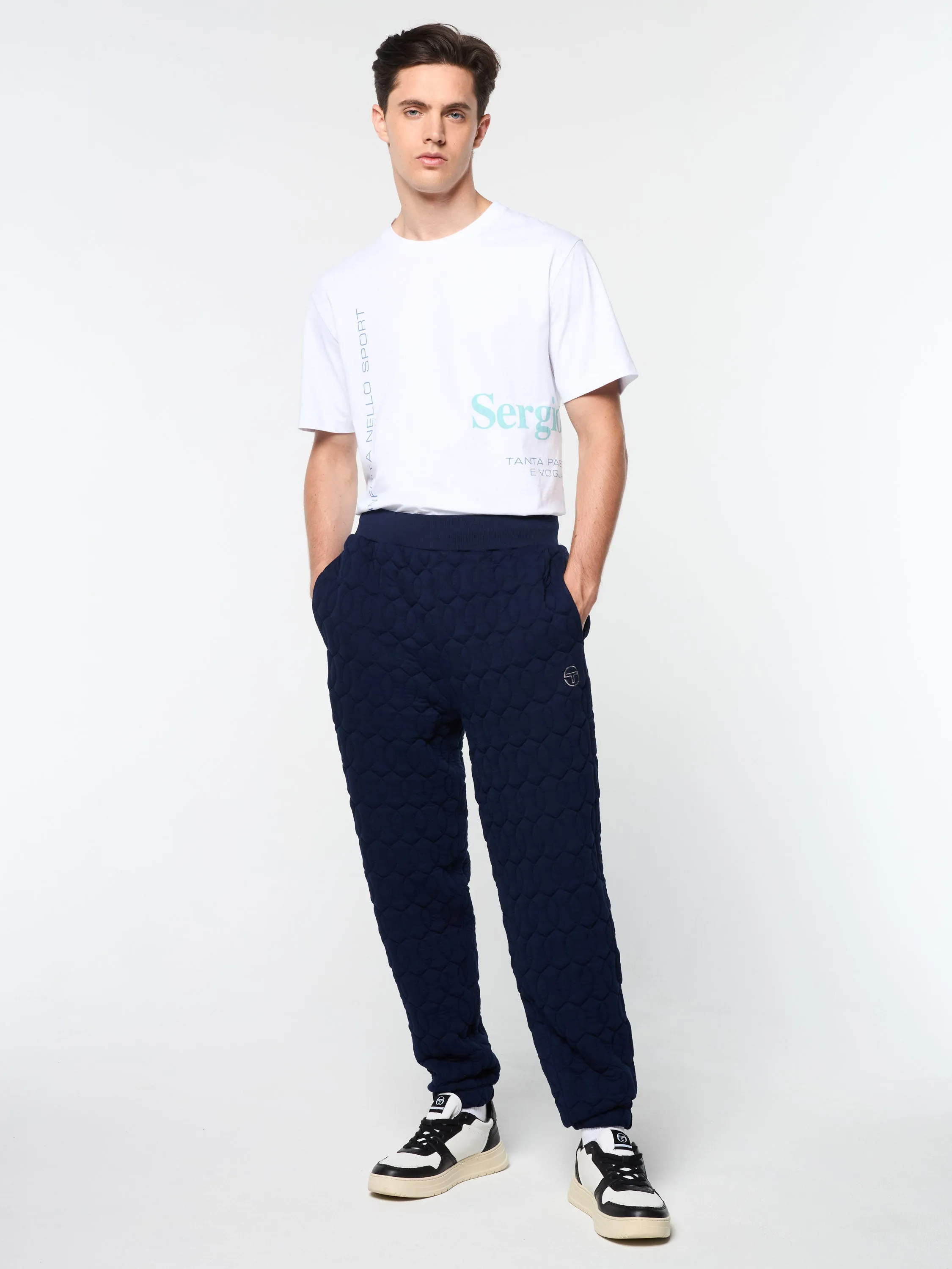 Aversa Quilted Sweatpant- Maritime Blue