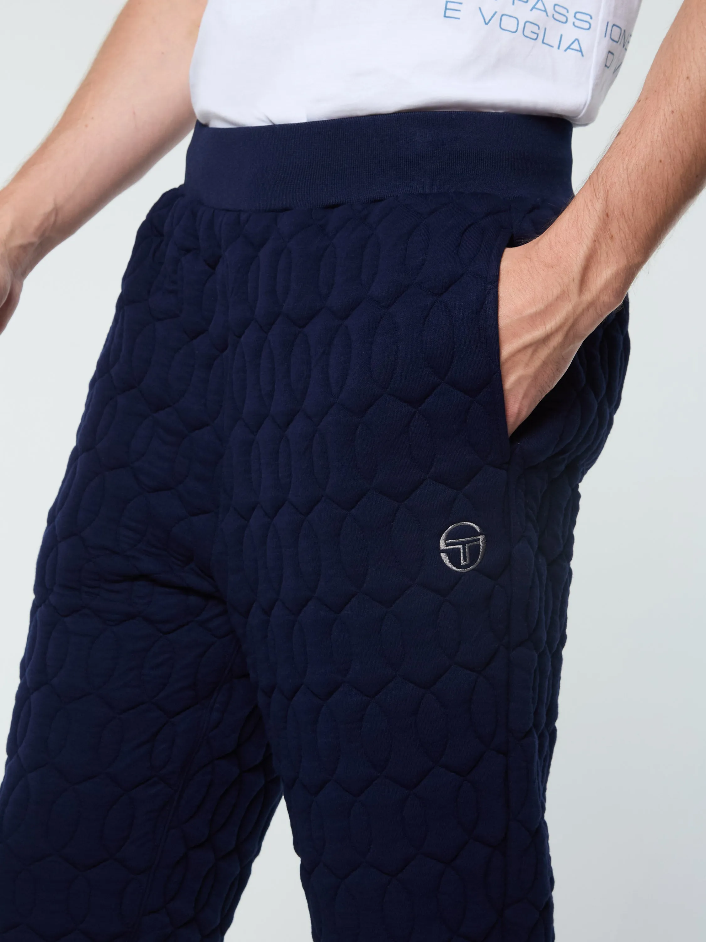 Aversa Quilted Sweatpant- Maritime Blue