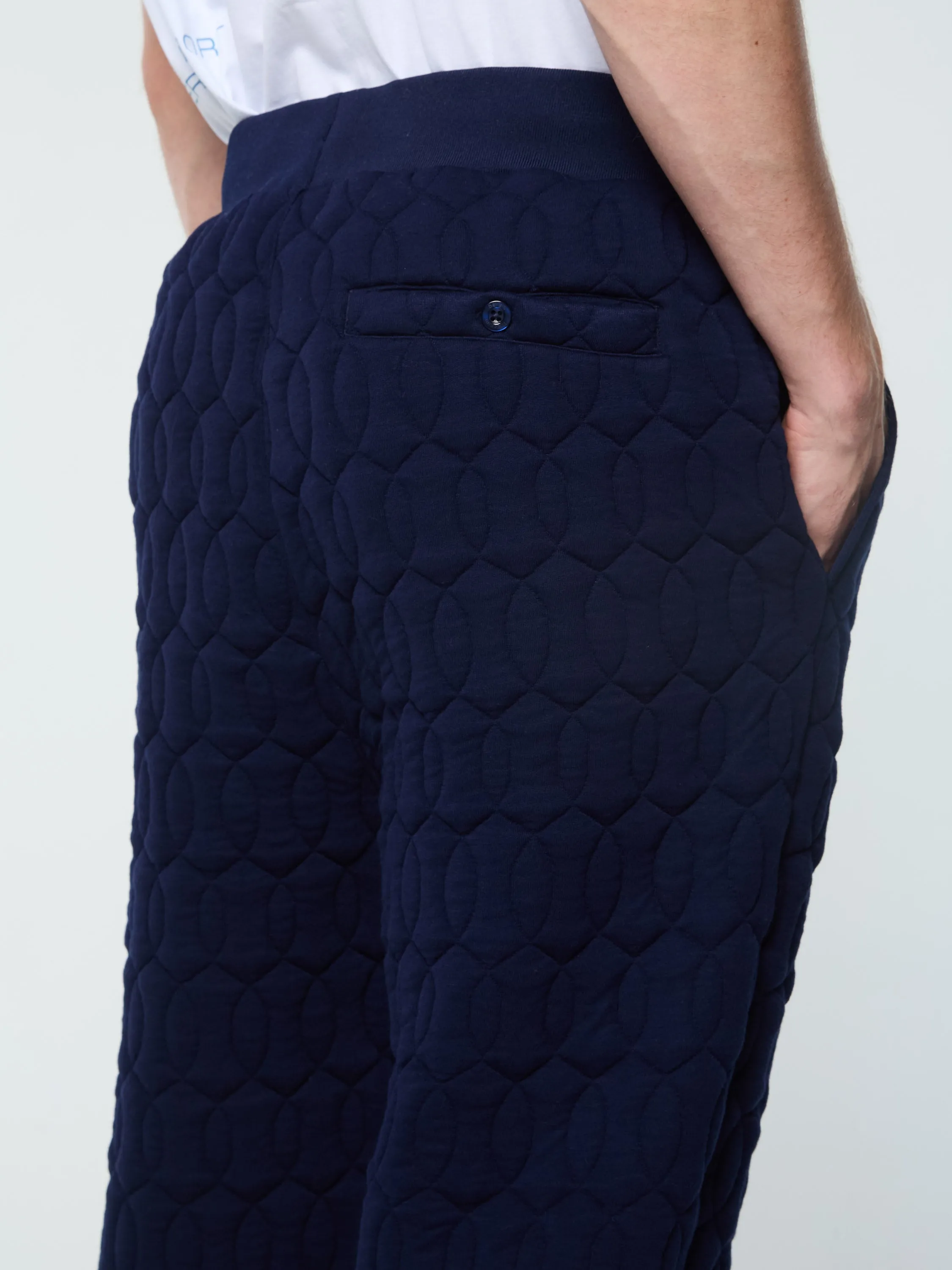 Aversa Quilted Sweatpant- Maritime Blue