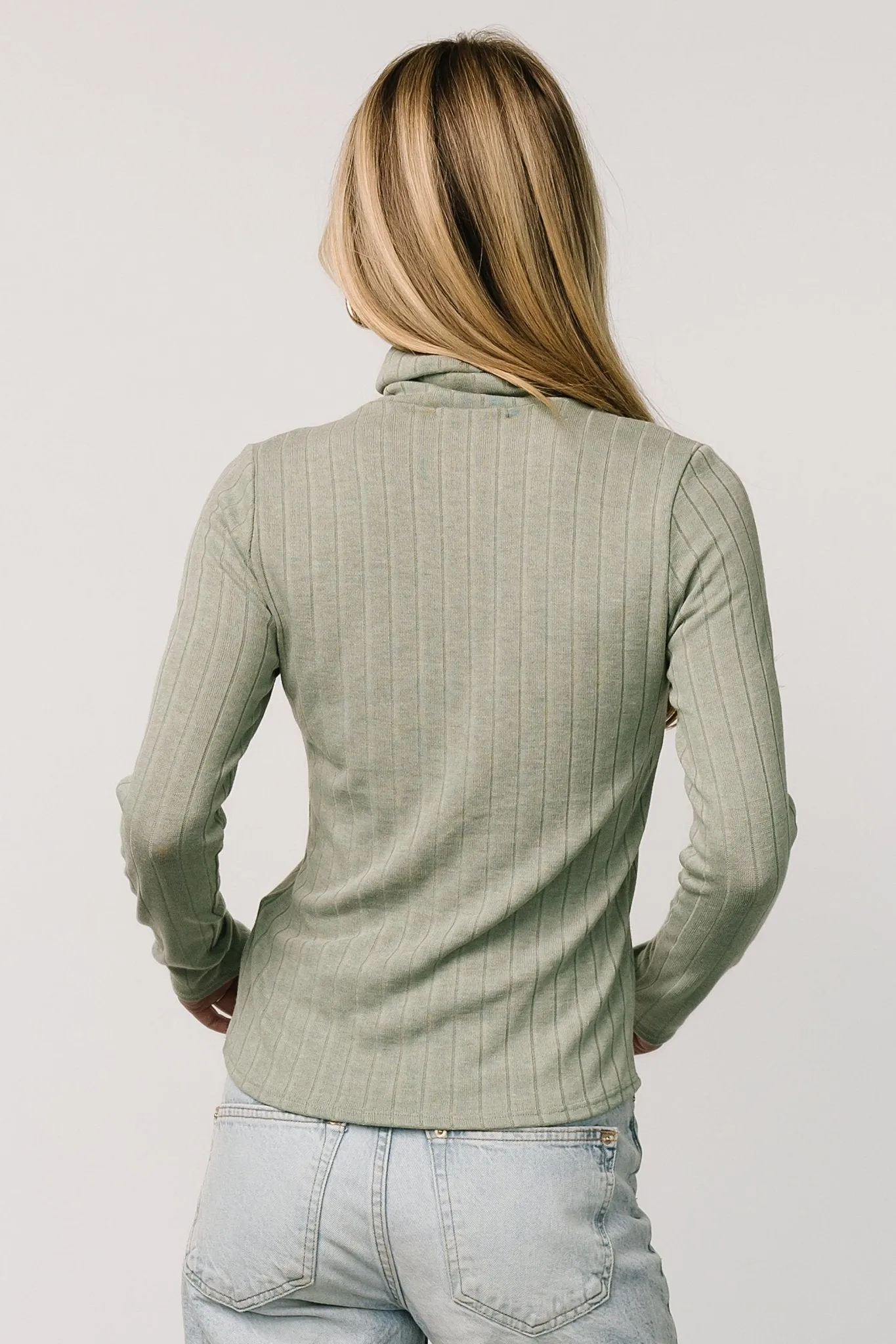 Axel Turtleneck Top | Sage