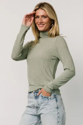 Axel Turtleneck Top | Sage