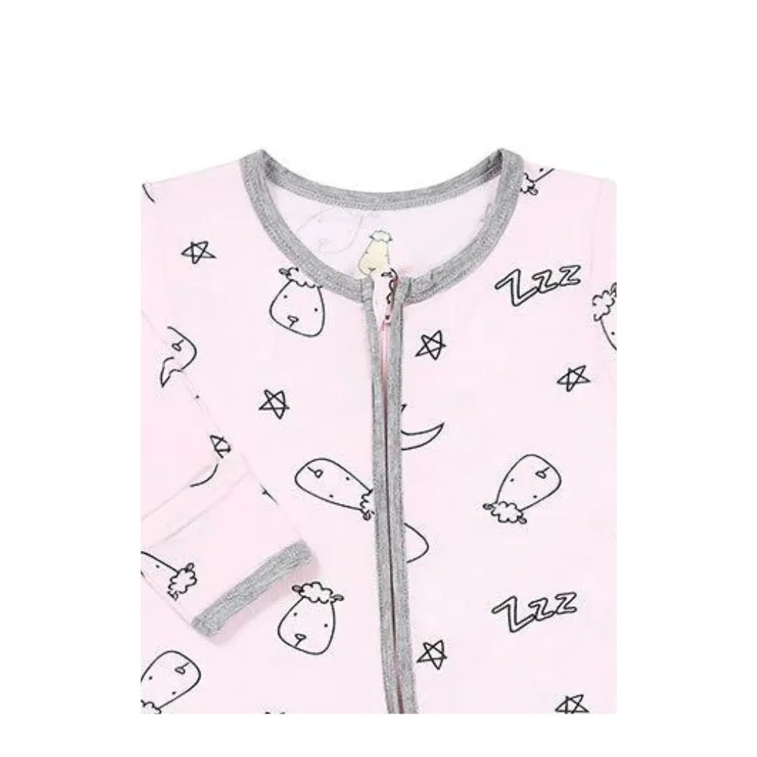 Baa Baa Sheepz Romper Zip Sweet Dream Baa Baa Pink - 24M