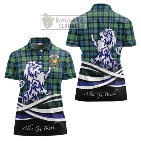 Bailey Ancient Tartan Women's Polo Shirt with Alba Gu Brath Regal Lion Emblem