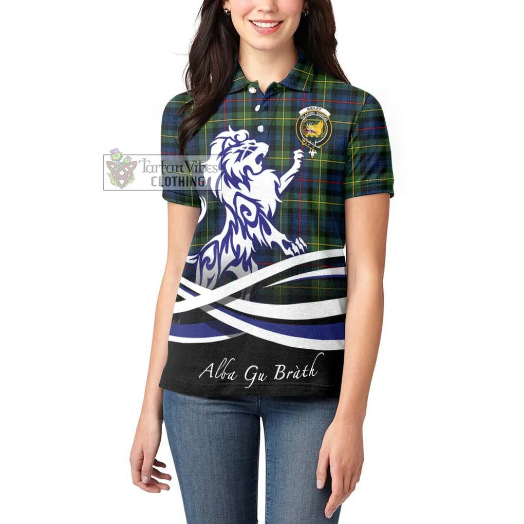 Bailey Modern Tartan Women's Polo Shirt with Alba Gu Brath Regal Lion Emblem