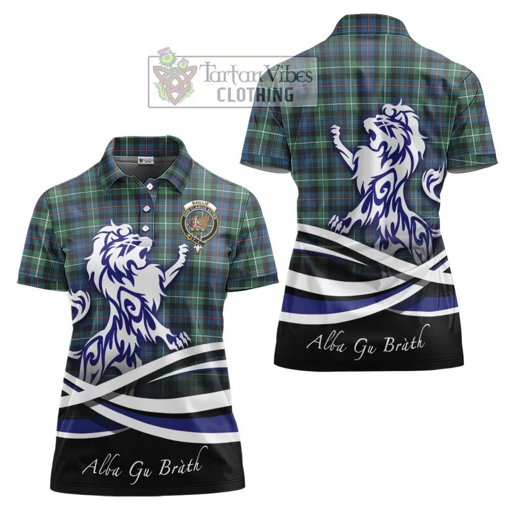 Baillie Ancient Tartan Women's Polo Shirt with Alba Gu Brath Regal Lion Emblem