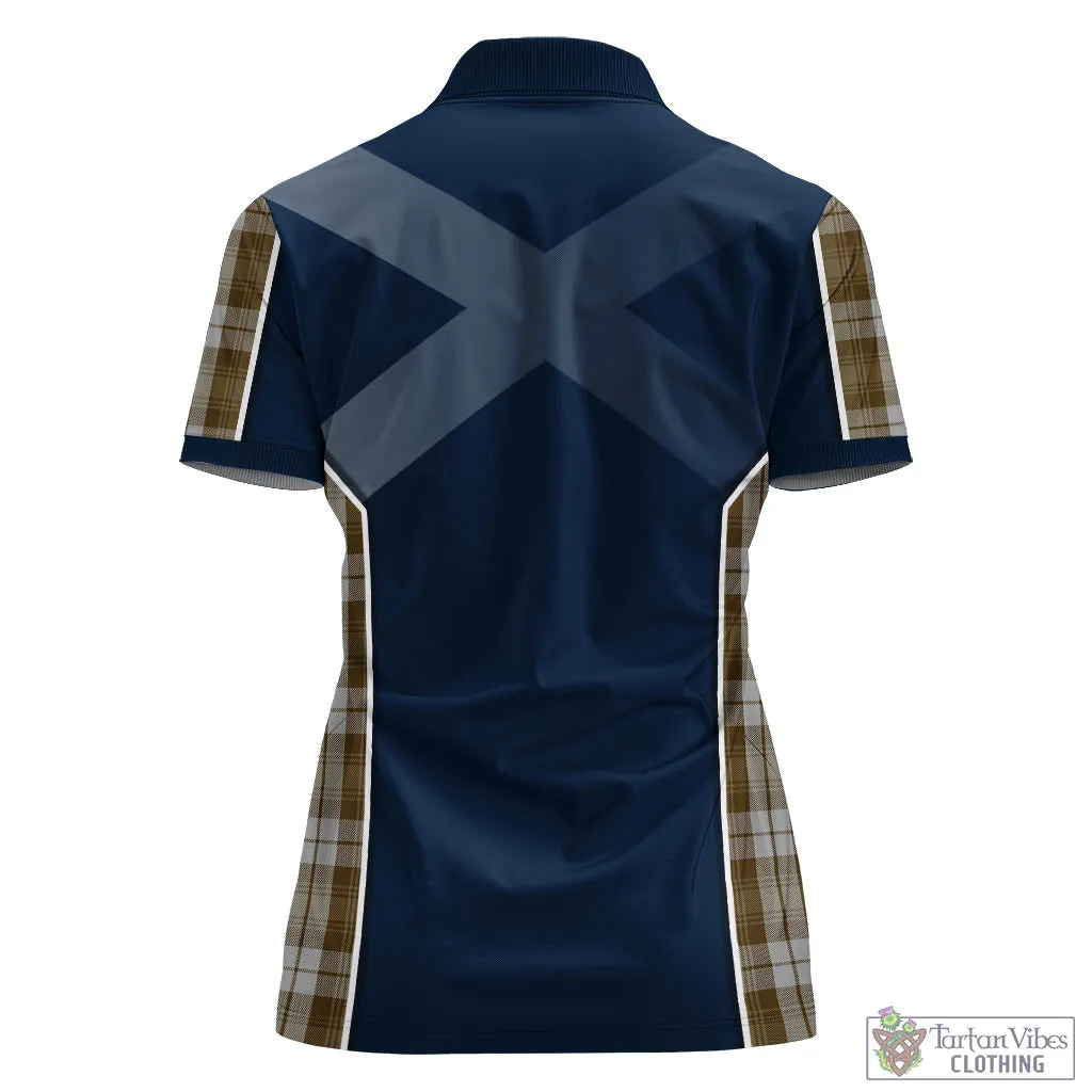 Baillie Dress Tartan Women's Polo Shirt with Family Crest and Lion Rampant Vibes Sport Style