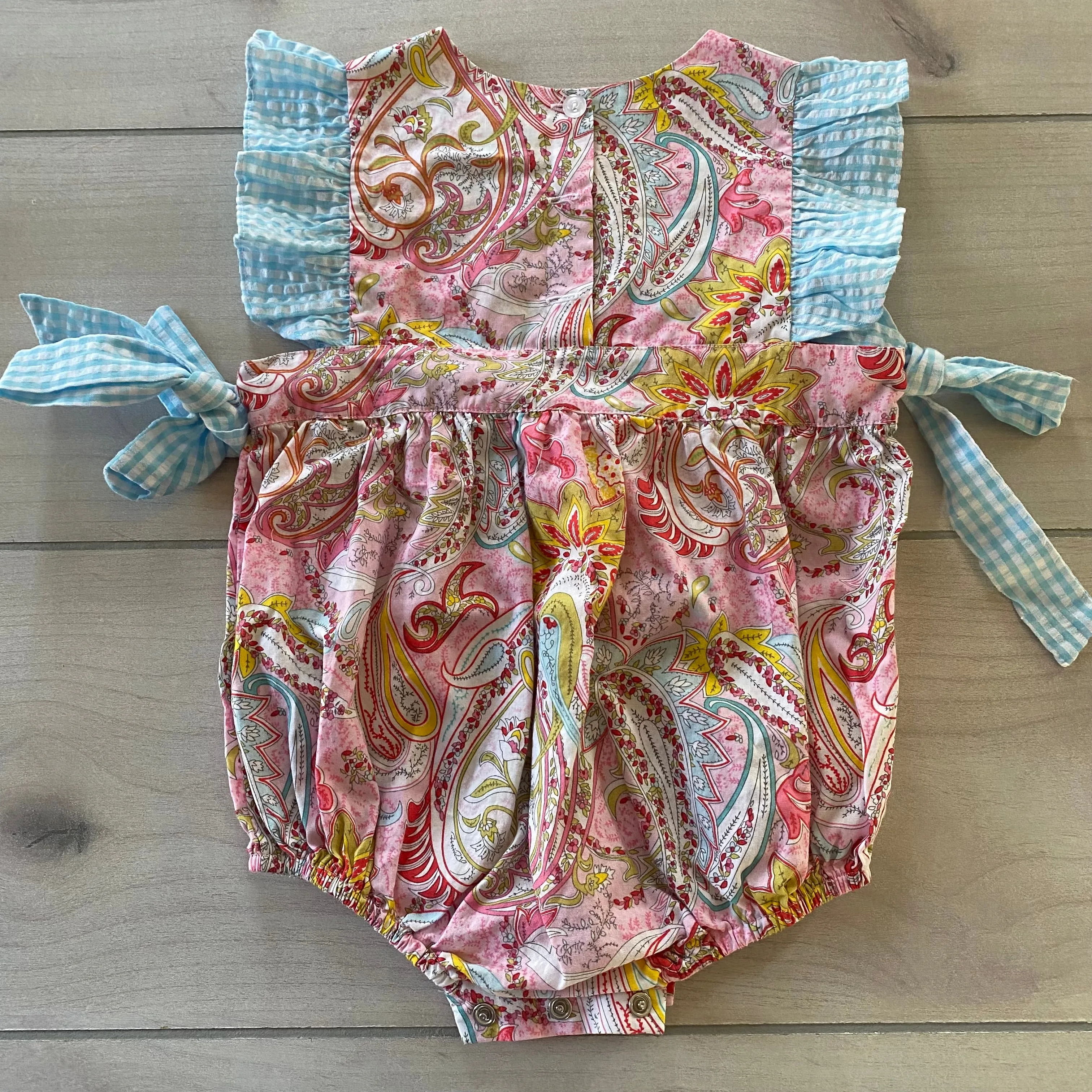 Banana Split Paisley Bubble Romper