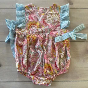 Banana Split Paisley Bubble Romper