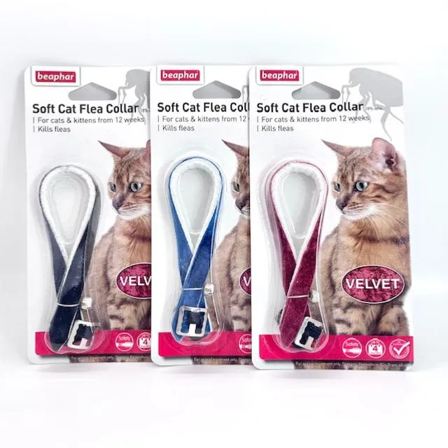 Beaphar | Cat Flea Control | Adjustable Velvet Safety Collar