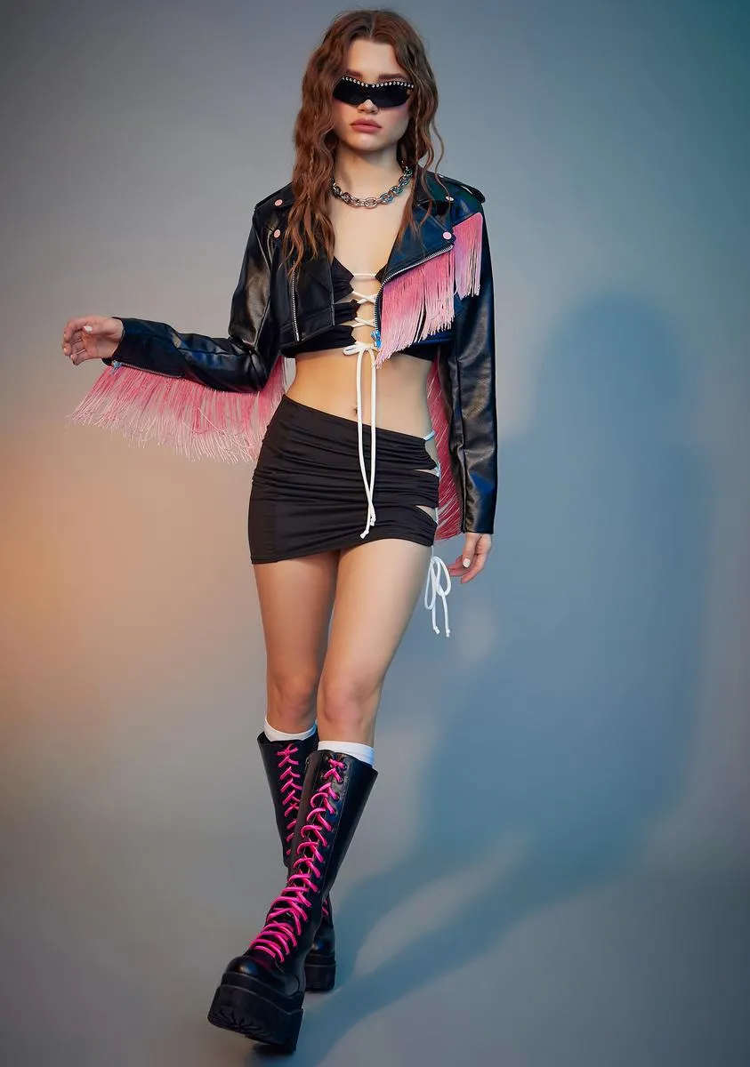 Bite The Dust Fringe Moto Jacket