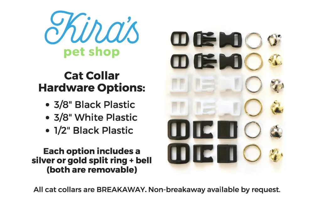 Black & Gold Marble Cat Collar