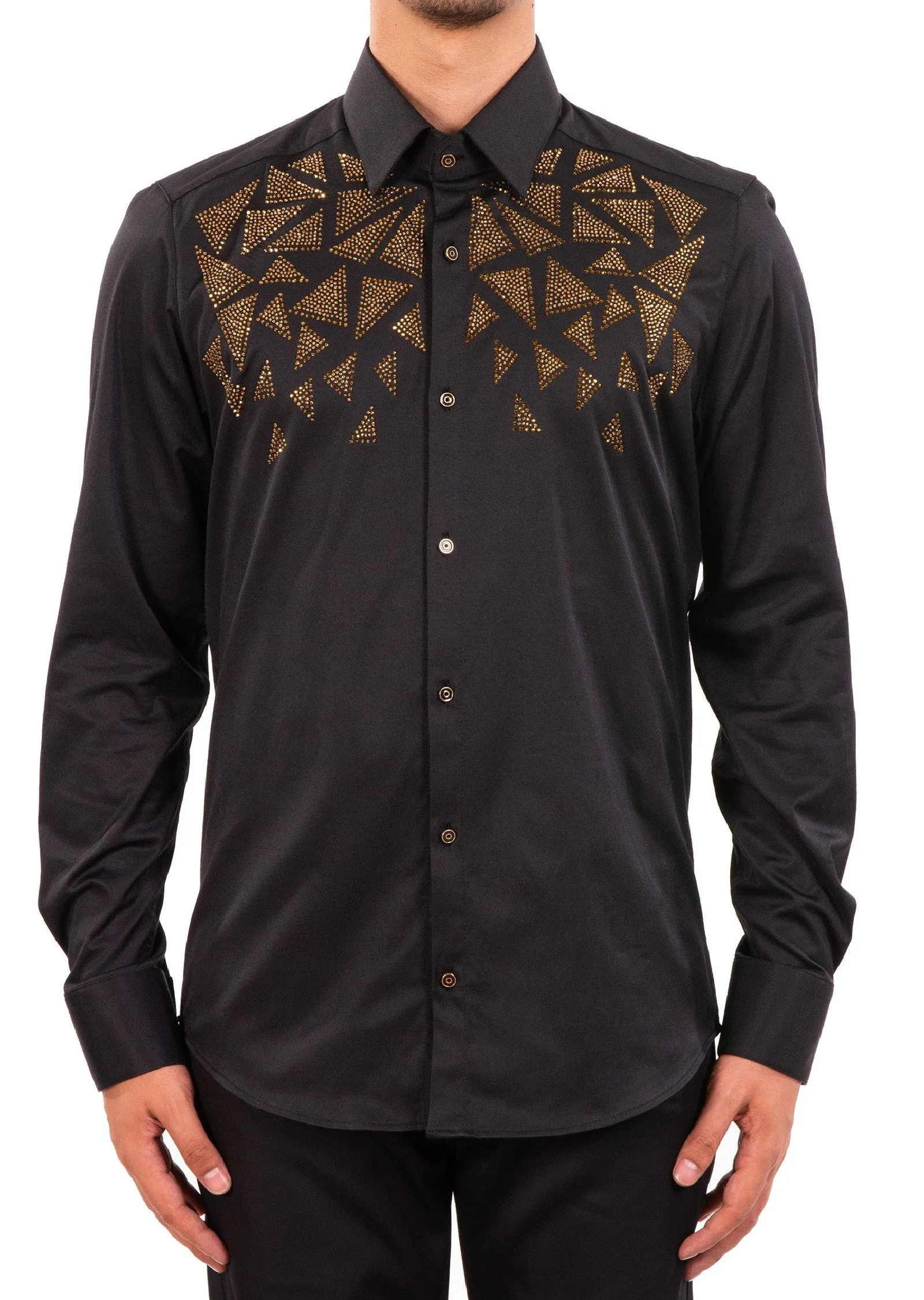 Black Gold "Broken Heart" Rhinestone Shirt