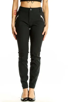 Black Slim-Fit Performance Pants