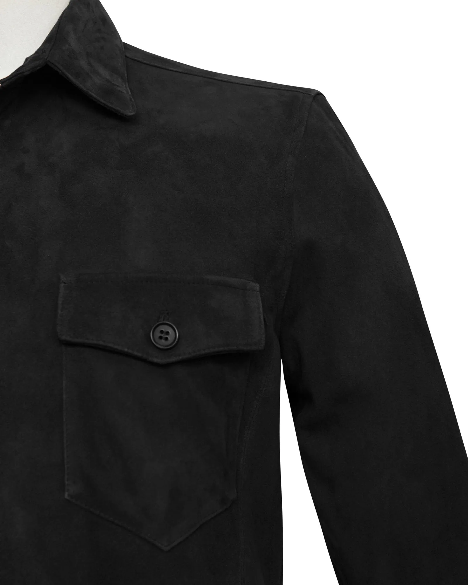 Black Suede Overshirt