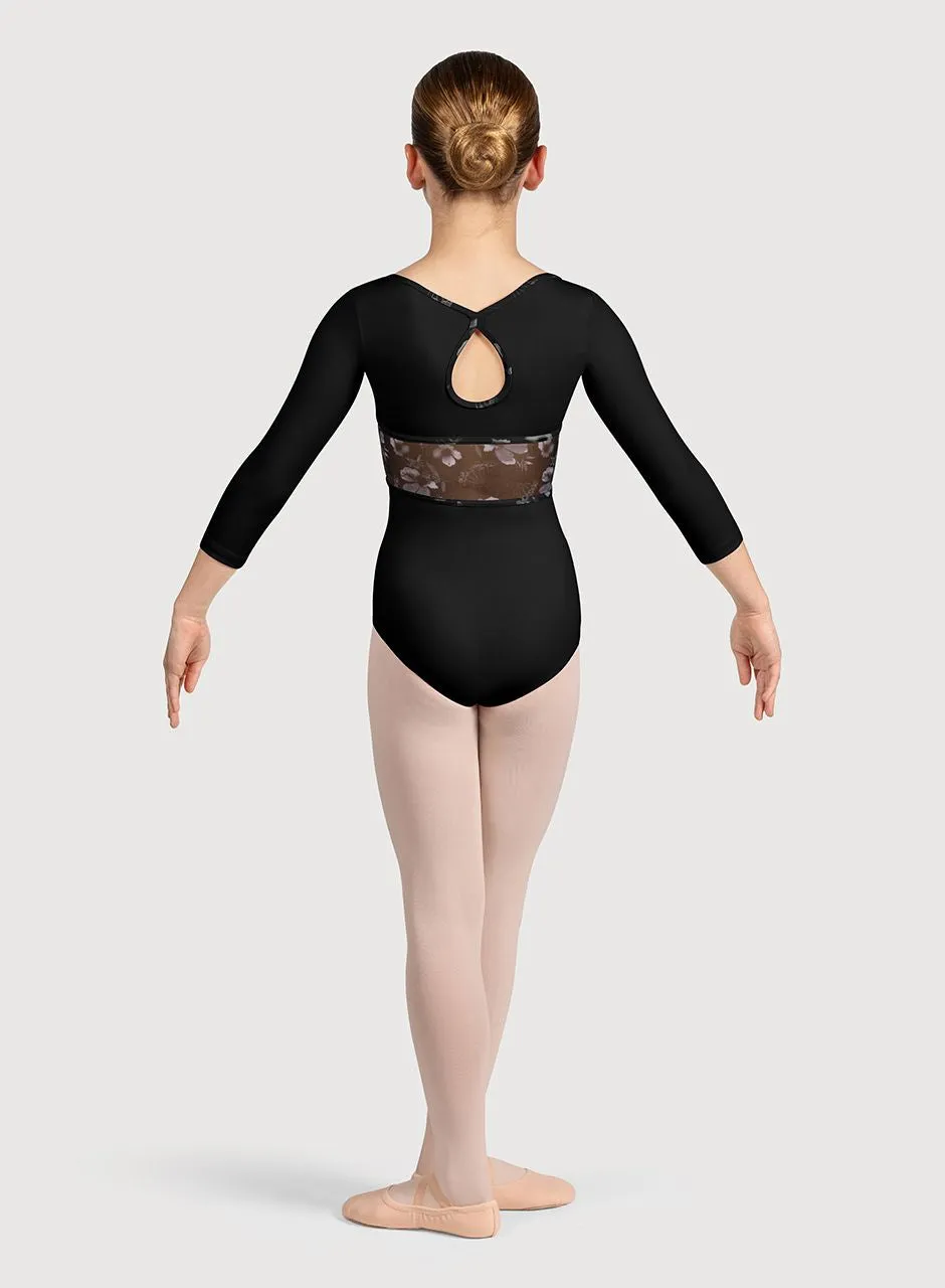 Bloch CL5226 Petal-Print 3/4 Sleeve Leo