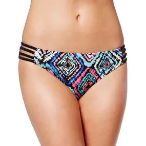 California Waves Juniors' Strappy Hipster Bikini Bottom, Multi, M