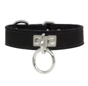 Canvas Collar 1in with O-Ring - Small/Medium (Black)