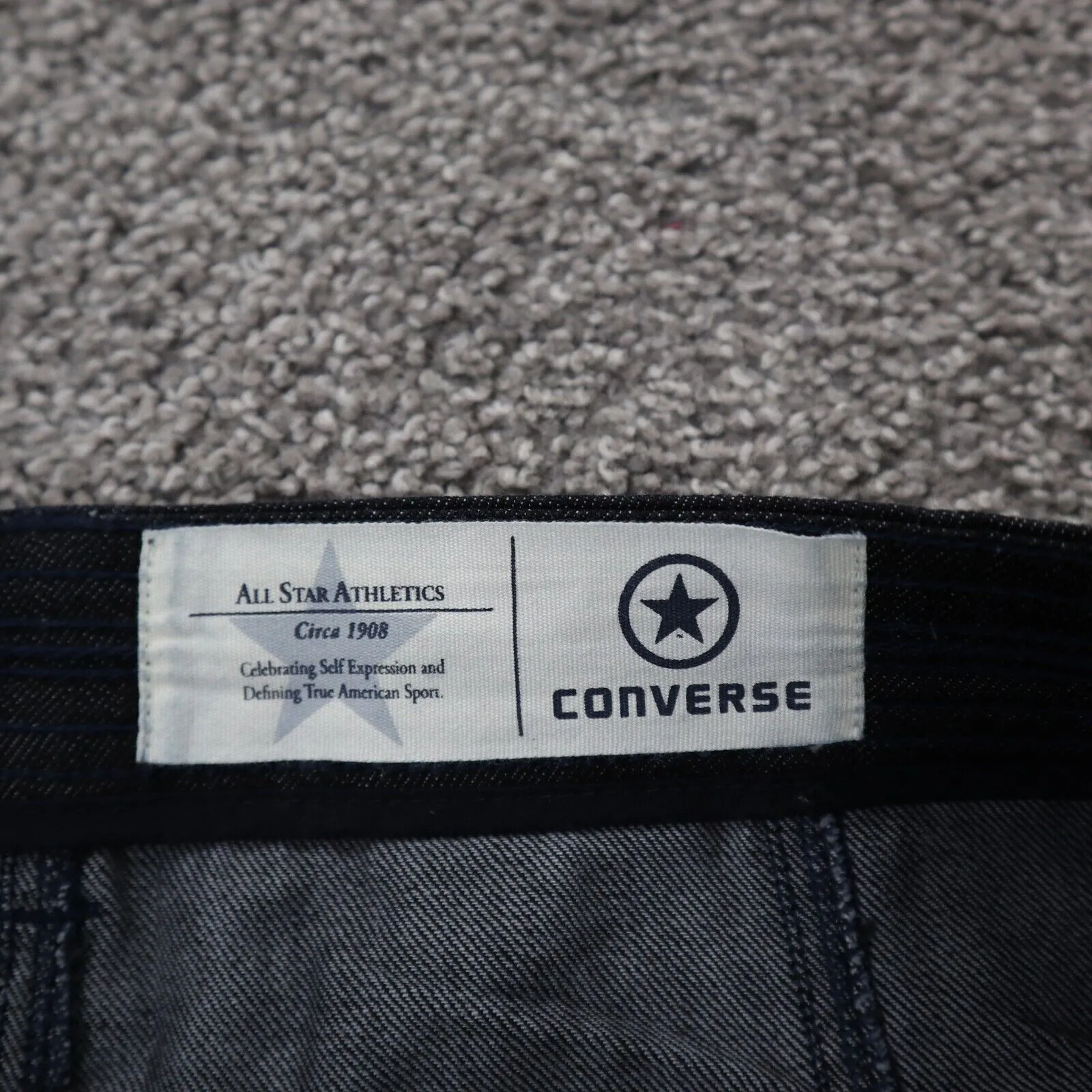 Converse Womens Straight & Pencil Skirt Denim Flat Front Pockets Black Size 28