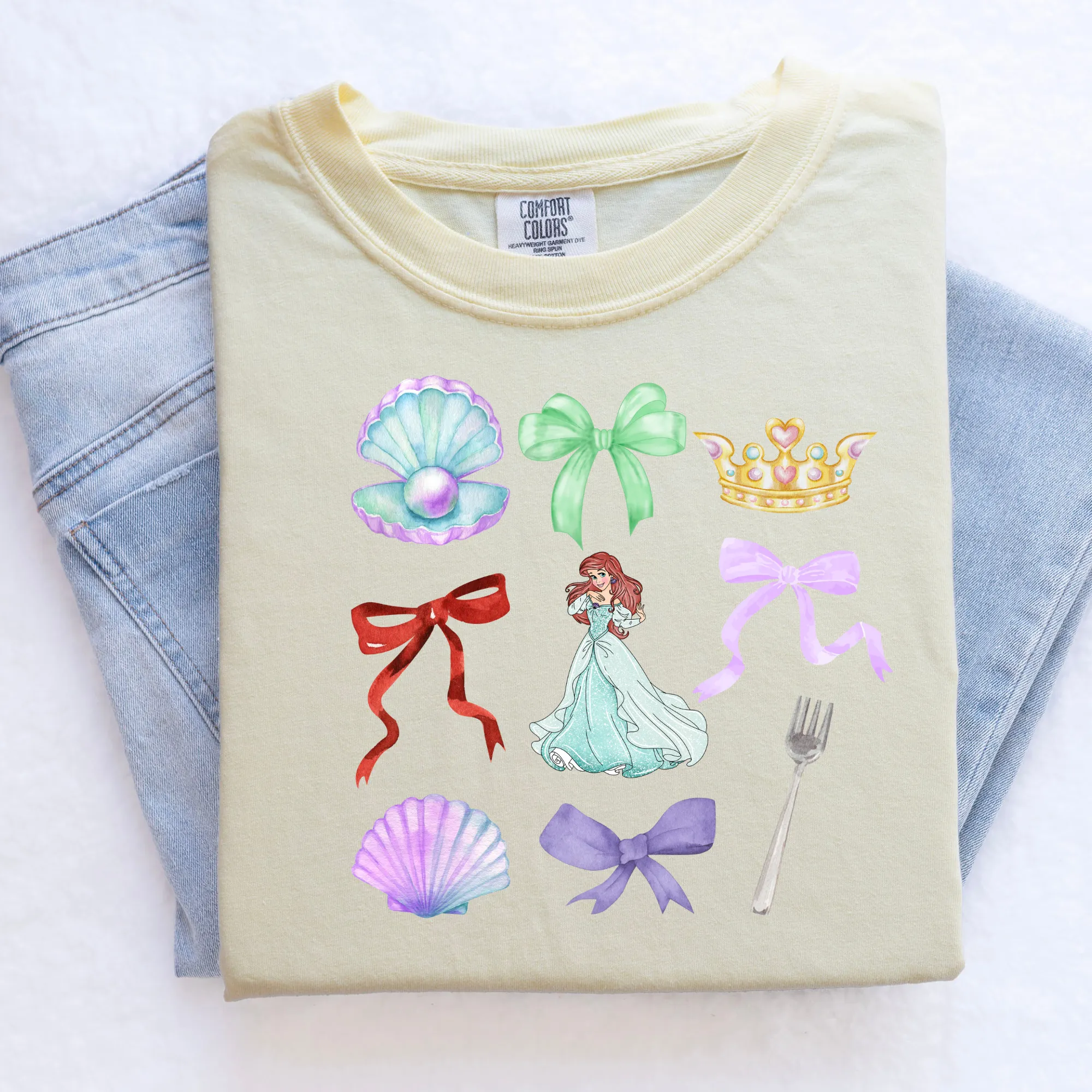 Coquette Mermaid Princess Bow Shirt