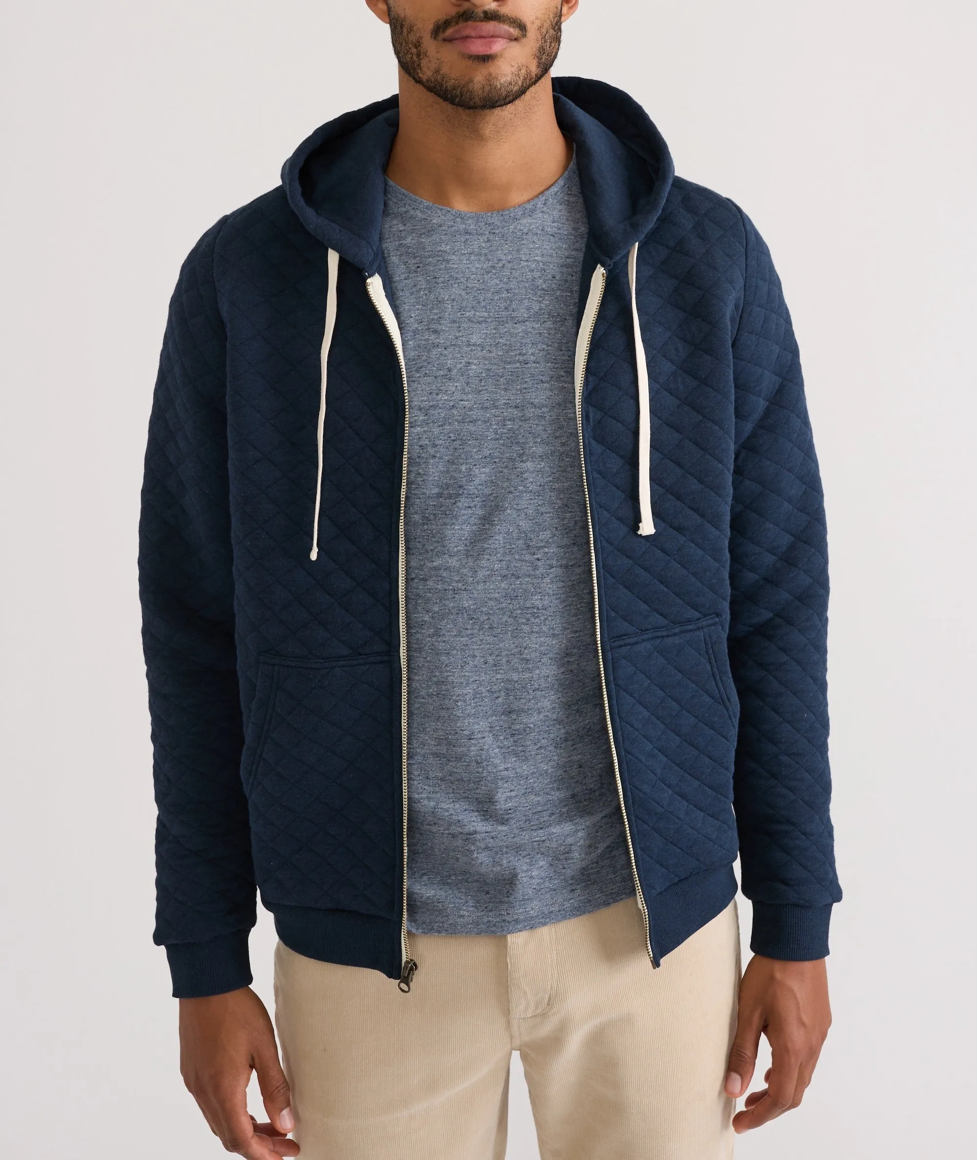 Corbet Quilted Full Zip Hoodie