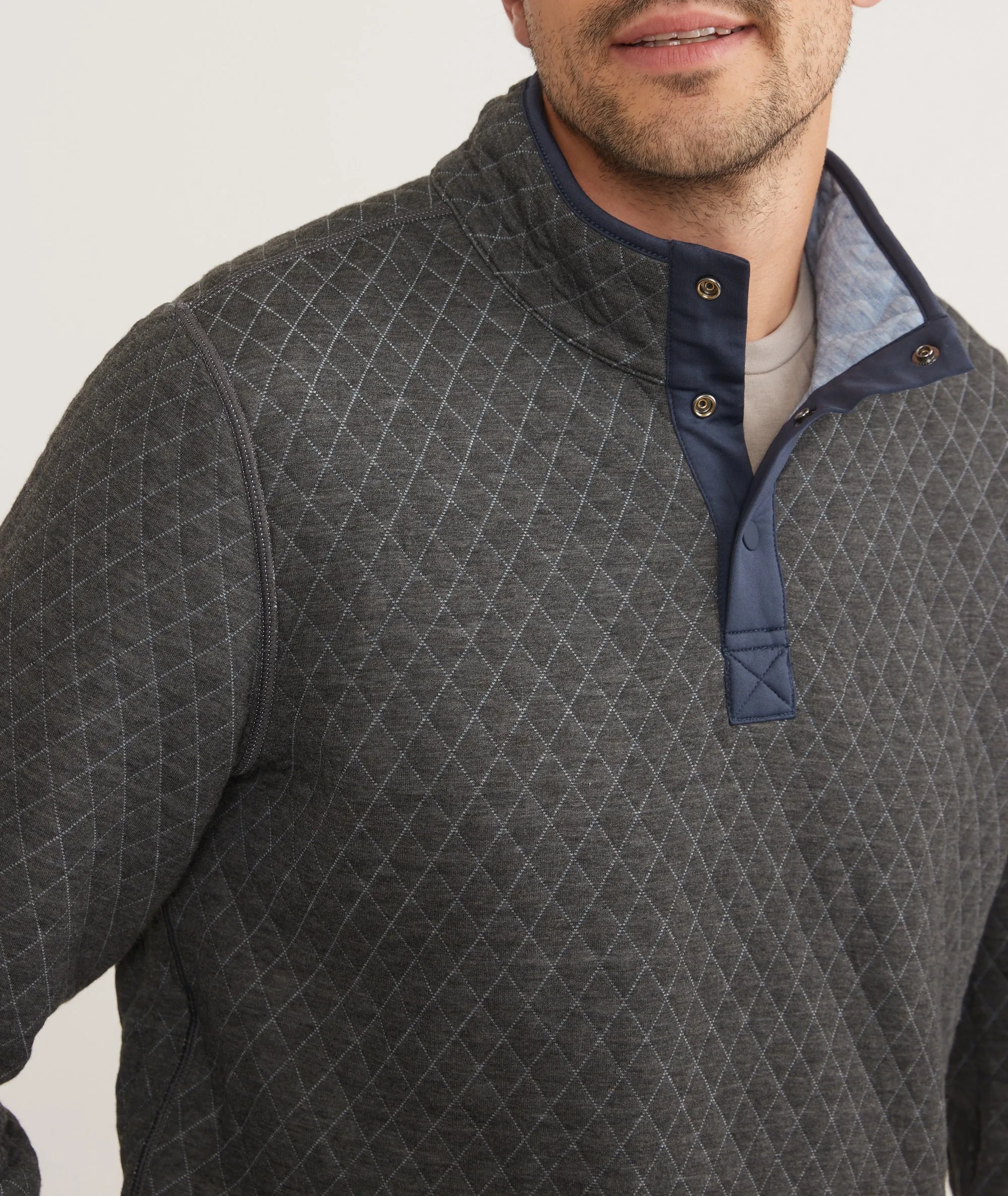 Corbet Quilted Reversible Pullover