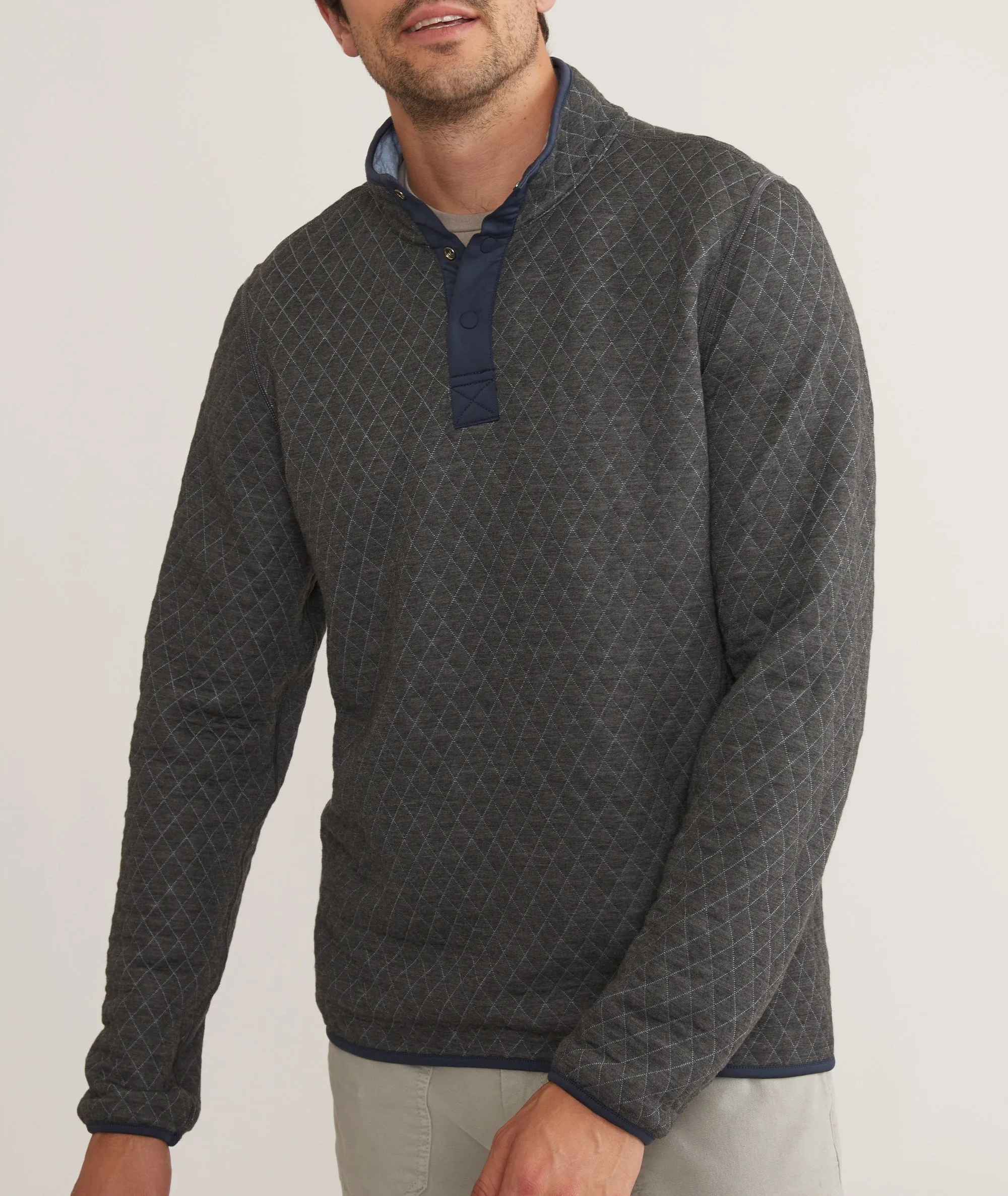 Corbet Quilted Reversible Pullover