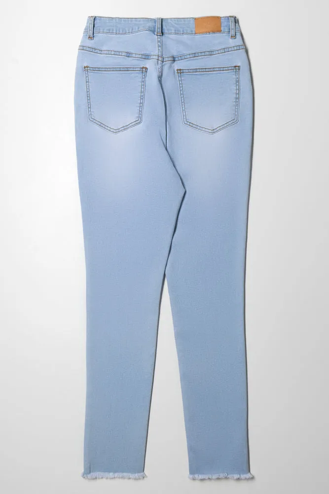 Curvy Skinny Denim Jeans Light Blue