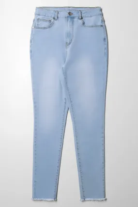 Curvy Skinny Denim Jeans Light Blue