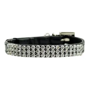 Dan & Sam - Vegan Leather Cat Collar (Black Diamante) - Large