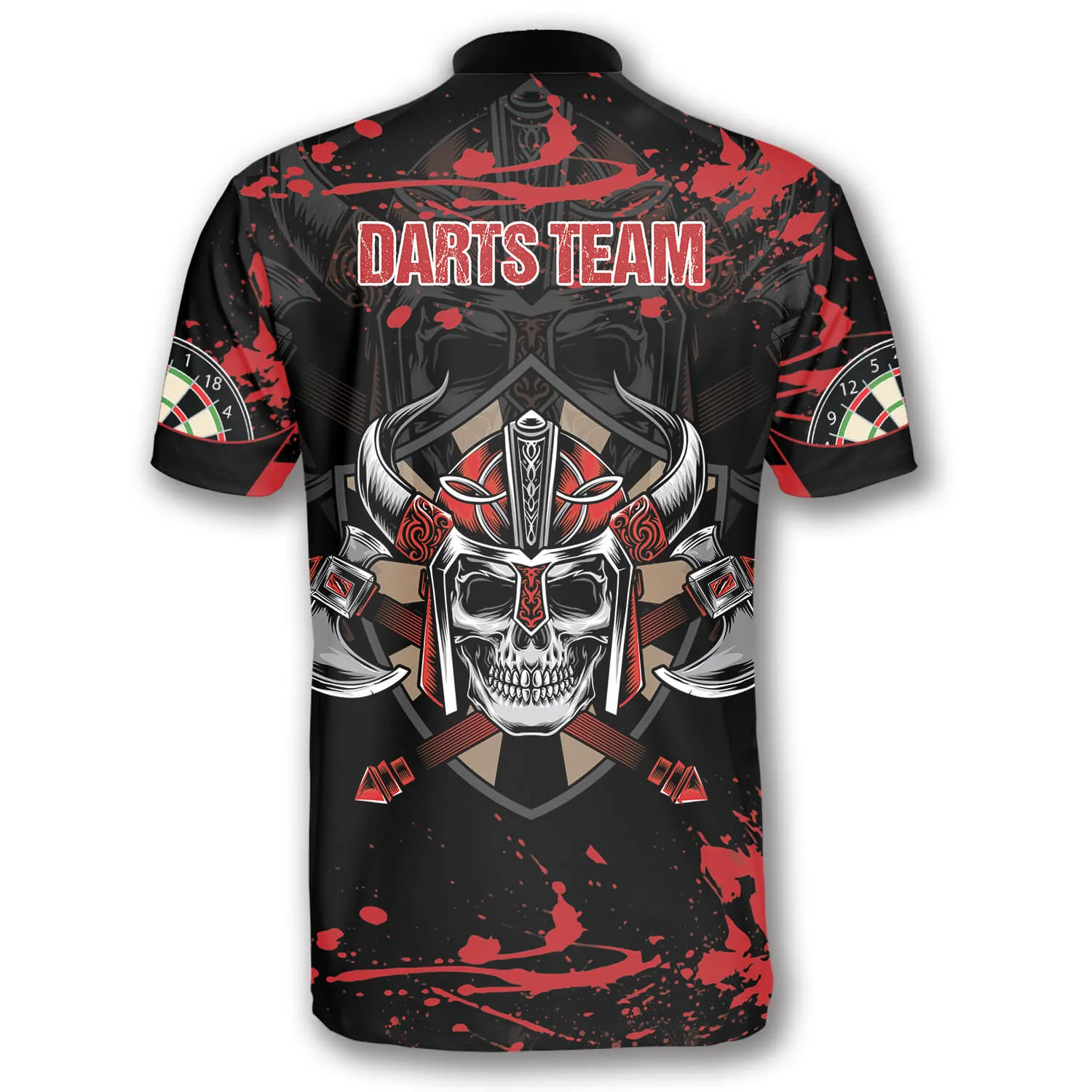 Dart Warrior Red Black Custom Darts Jerseys for Men, Uniform Shirt for Dart Team, Dart Player