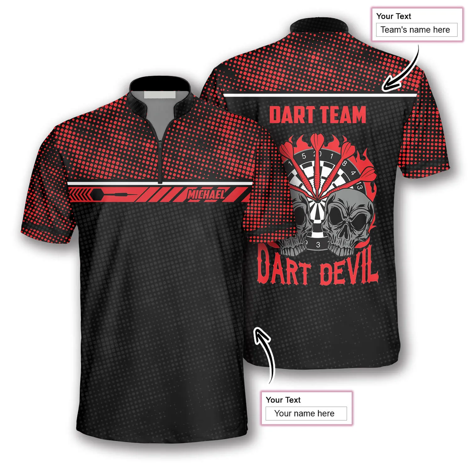 Darts Red Python Custom Darts Jerseys for Men, Perfect Shirt for Dart Players