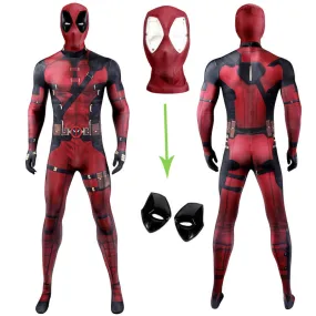 Deadpool Costume Adult Wade Wilson Halloween Bodysuit Deadpool Suit with Mask