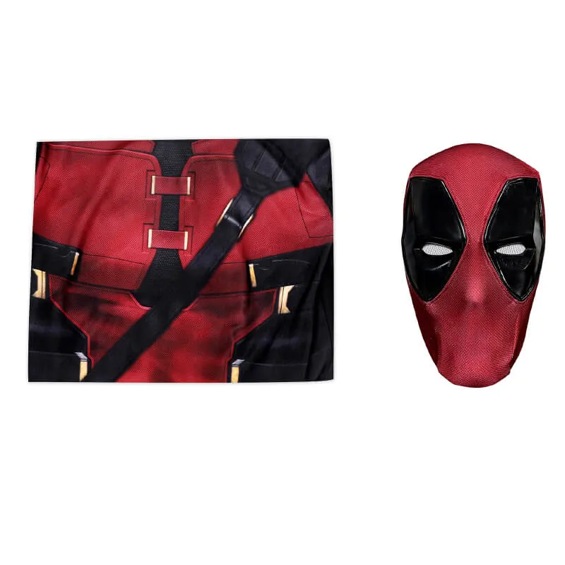 Deadpool Costume Adult Wade Wilson Halloween Bodysuit Deadpool Suit with Mask