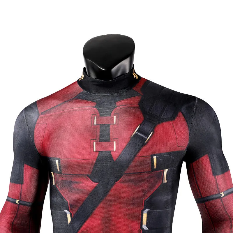 Deadpool Costume Adult Wade Wilson Halloween Bodysuit Deadpool Suit with Mask