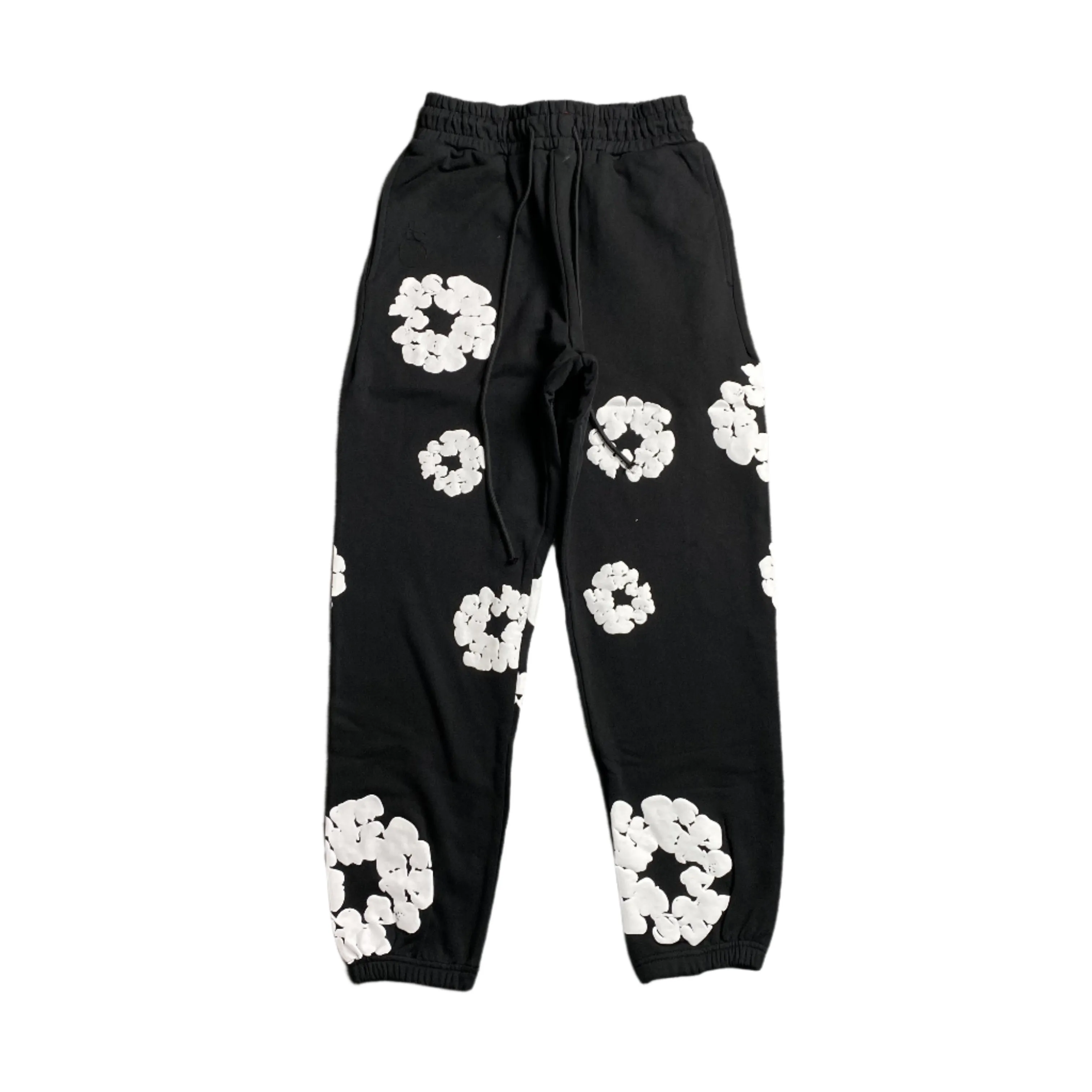 DENIM TEARS COTTON WREATH SWEATPANTS BLACK