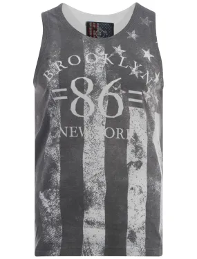 Dissident Distress Flag printed vest